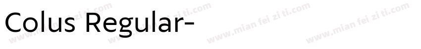 Colus Regular字体转换
